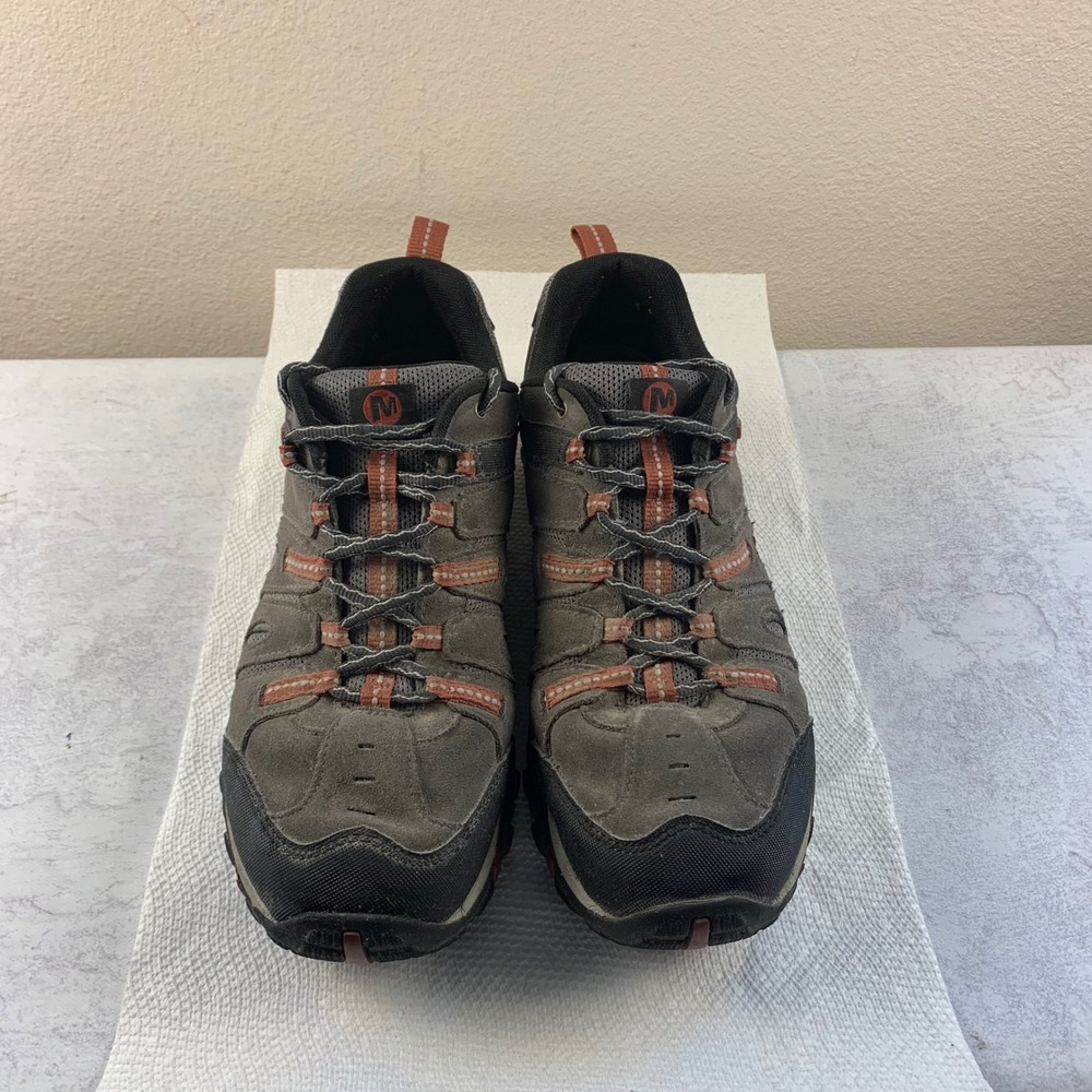 Merrell 11 Moab 2 Vent Hiking Shoes Granite Grey Orange Suede Mesh J343406C Mens